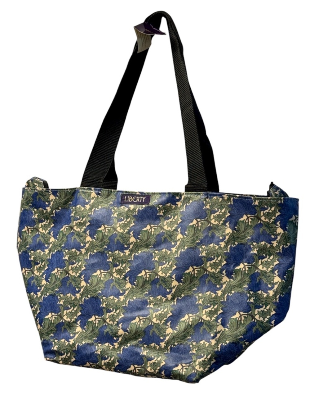 Liberty of London Blue Floral Coated Canvas Tote Bag